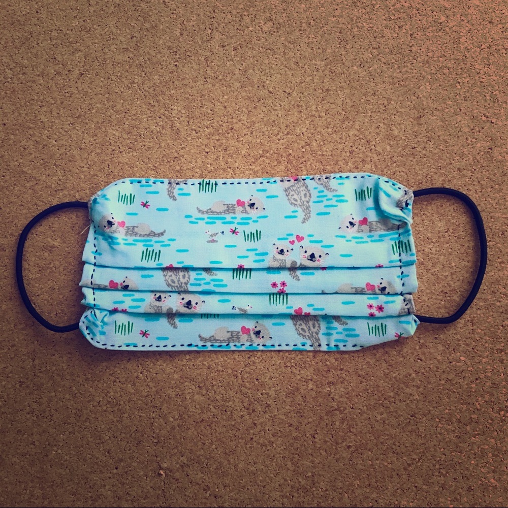New Hand Sewn Fashion Mask - Sea Otters